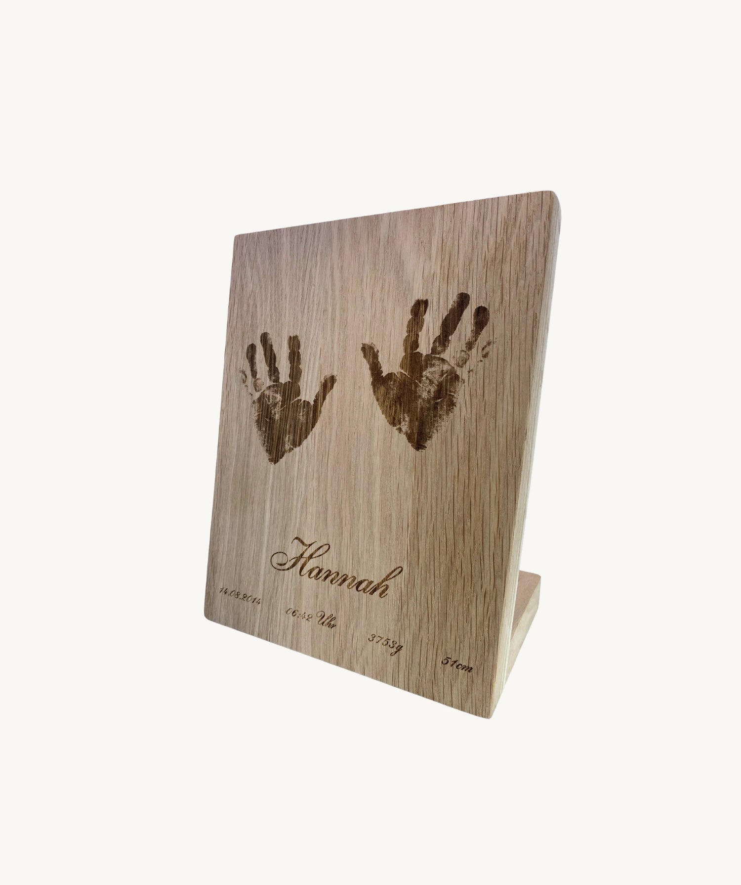 Handabdruck Baby & Kleinkind auf Holzaufsteller